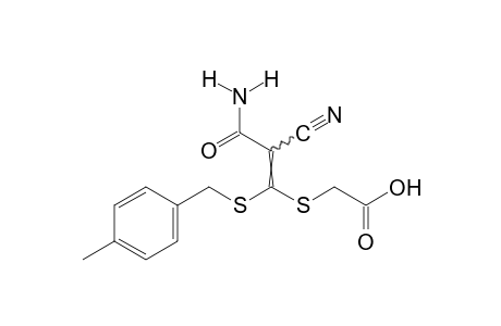 [{2-carbamoyl-2-cyano-1-[(p-methylbenzyl)thio]vinyl}thio}acetic acid