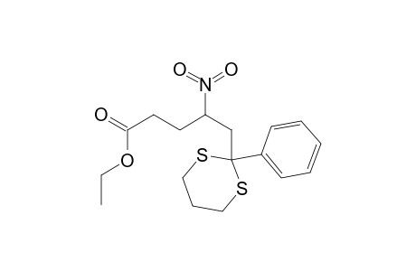 1,3-Dithiane-2-pentanoic acid, .gamma.-nitro-2-phenyl-, ethyl ester