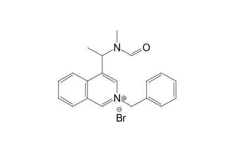 2-Benzyl-4-[1-(N-formyl-N-methylamino)-ethyl]isoquinolinium bromide