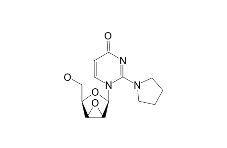 1-(2,3-o-Anhydro-.beta.-D-lyxofuranosyl)-2-pyrrolidino-4-pyrimidone