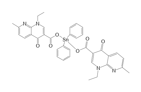 BIS-[1-ETHYL-1,4-DIHYDRO-7-METHYL-4-OXO-1,8-NAPHTHYRIDINE-3-CARBOXYLIC-ACID]-DIPHENYL-TIN-(IV)