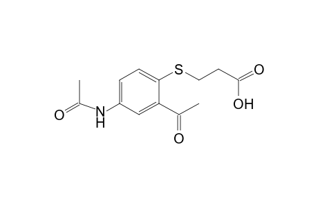 3-(4-acetamido-2-acetylphenylthio)propionic acid