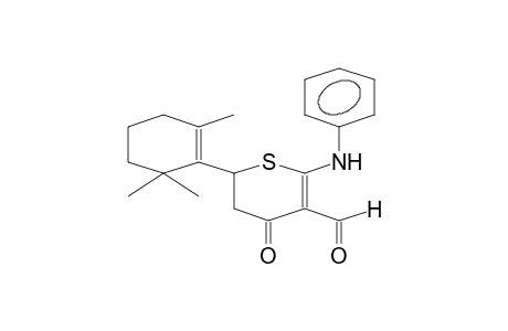 4-keto-2-(phenylamino)-6-(2,6,6-trimethyl-1-cyclohexenyl)-5,6-dihydrothiopyran-3-carbaldehyde