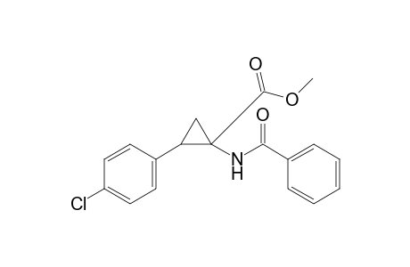 1-Benzamido-2-(p-chlorophenyl)cyclopropanecarboxylic acid, methyl ester