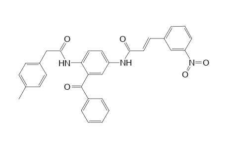 (E)-N-[3-benzoyl-4-[[2-(4-methylphenyl)-1-oxoethyl]amino]phenyl]-3-(3-nitrophenyl)-2-propenamide