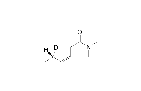 (5S,3Z)-Dimethyl-5-deuterio-3-hexenamide