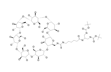 6(I)-DEOXY-6(I)-[3-[6-[N-[BIS-(N'-TERT.-BUTOXYCARBONYLAMINOMETHYL)-METHYL]-CARBAMOYLPENTYL]-THIOUREIDO]-CYCLOMALTOHEPTAOSE]