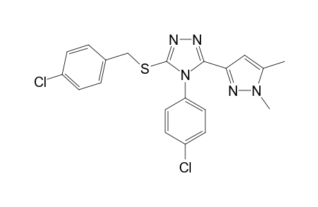 3-[(p-chlorobenzyl)thio]-4-(p-chlorophenyl)-5-(1,5-dimethylpyrazol-3-yl)-4H-1,2,4-triazole