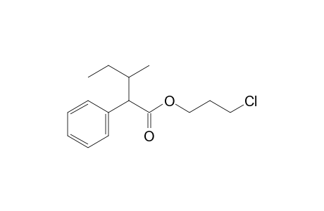 3-methyl-2-phenylvaleric acid, 3-chloropropyl ester