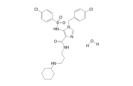 1-(4-Chlorophenylmethyl)-5-(4-chlorophenylsulfonylamino)-1H-imidazole-N-(3-cyclohexylaminopropyl)-4-carboxamide monohydrate