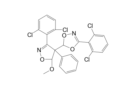 3-(2',6'-Dichlorophenyl)-4-[3'-(2",6"-dichlorophenyl)-5'-phenyl-5H-1',4',2'-dioxazol-5'-yl]-5-methoxy-4,5-dihydroisoxazole