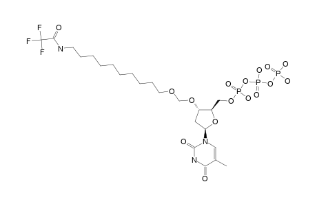 3'-O-(N-TRIFLUOROACETYL-OMEGA-AMINODECOYLMETHYL)-THYMIDINE_5'-TRIPHOSPHATE