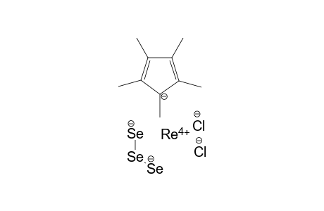 Rhenium(V) 1,2,3,4,5-pentamethylcyclopenta-2,4-dien-1-ide triselenane-1,3-diide dichloride