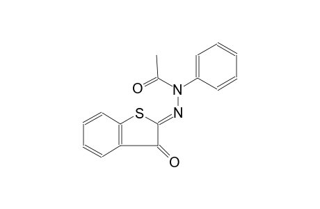 acetic acid, 2-((2Z)-3-oxobenzo[b]thien-2(3H)-ylidene)-1-phenylhydrazide