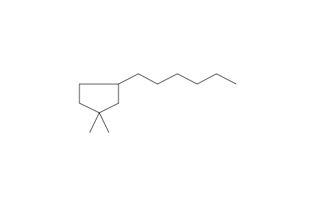 3-Hexyl-1,1-dimethylcyclopentane