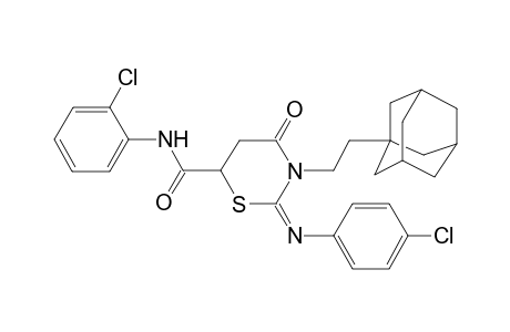 3-(2-Adamantan-1-yl-ethyl)-2-(4-chloro-phenylimino)-4-oxo-[1,3]thiazinane-6-carboxylic acid (2-chloro-phenyl)-amide