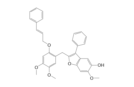 2-[4,5-dimethoxy-2-(3-phenyl-trans-allyloxy)benzyl]-5-hydroxy-6-methoxy-3-phenylbenzofuran