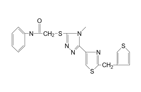 2-{{4-methyl-5-[2-(3-thenyl)-4-thiazolyl]-4H-1,2,3-triazol-3-yl}thio}acetanilide