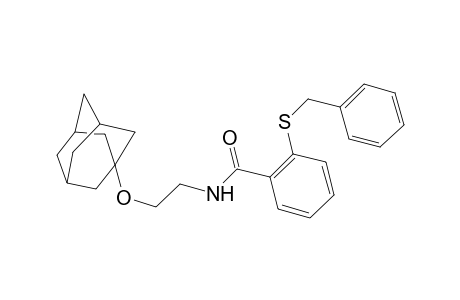 N-[2-(1-adamantyloxy)ethyl]-2-(benzylsulfanyl)benzamide