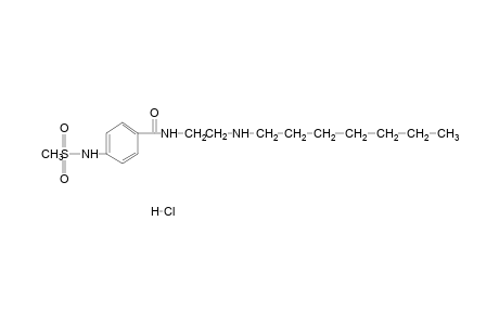 N-[2-(heptylamino)ethyl]-p-(methylsulfonamido)benzamide, monohydrochloride