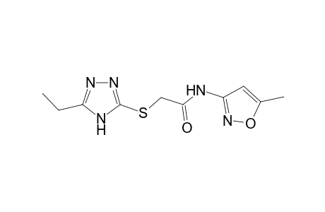 2-[(5-Ethyl-4H-1,2,4-triazol-3-yl)sulfanyl]-N-(5-methyl-3-isoxazolyl)acetamide