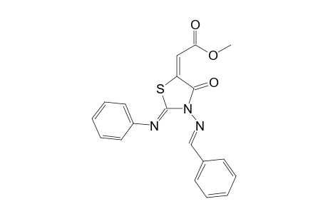 METHYL-2-[4-OXO-2-(PHENYLIMINO)-3-[[(E)-1-PHENYLMETHYLIDENE]-AMINO]-1,3-THIAZOLAN-5-YLIDEN]-ACETATE