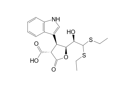 (3S,4S,5S)-5-[2',2'-Bisethylsulfanyl)-(1'R)-1'-hydroxyethyl]-4-(1H)-indol-3-yl)-2-oxotetrahydrofuran-3-carboxylic acid