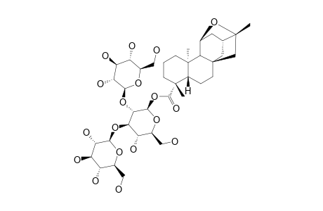 SUBPUBESCENSOSIDE;11-BETA,16-OXO-ENT-KAURAN-19-OIC-ACID-19-O-[BETA-D-GLUCOPYRANOSYL-(1->2)]-[BETA-D-GLUCOPYRANOSYL-(1->3)]-BETA-D-GLUCOPYRANOSYLEST