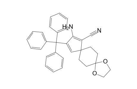 3-Amino-2-(triphenylmethyl)-9,12-dioxadispiro[4.2.4^{8}.2^{5}]tetradeca-1,3-diene-4-carbonitrile