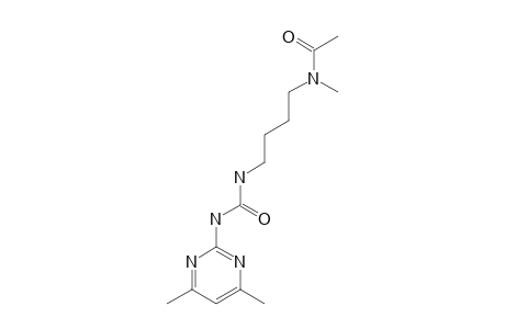 1-[3-(4,6-DIMETHYL-PYRIMIDIN-2-YL)-UREIDO]-4-(N-METHYL-ACETAMIDO)-BUTANE