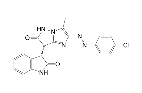 3-[2-(4-Chlorophenylazo)-3-methyl-6-oxo-5,6-dihydro-imidazo[1,2-b]pyrazol-7-ylidene]-1,3-dihydro-indol-2-one