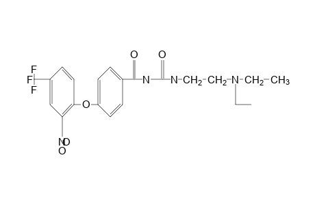 1-[2-(DIETHYLAMINO)ETHYL]-3-{p-[(2-NITRO-alpha,alpha,alpha-TRIFLUORO-p-TOLYL)OXY]BENZOYL}UREA