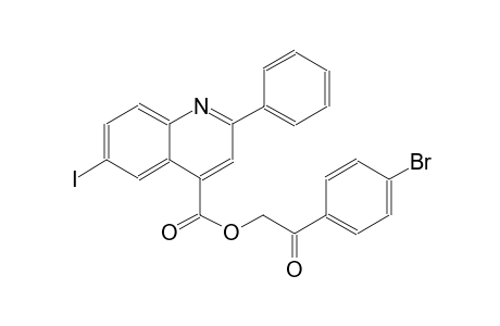 4-quinolinecarboxylic acid, 6-iodo-2-phenyl-, 2-(4-bromophenyl)-2-oxoethyl ester