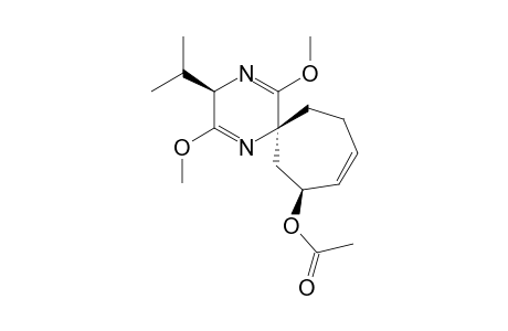 (2R,5S,3'S)-2,5-Dihydro-3,6-dimethoxy-2-isopropylpyrazine-5-spiro(3-acetoxy-4-cycloheptene)