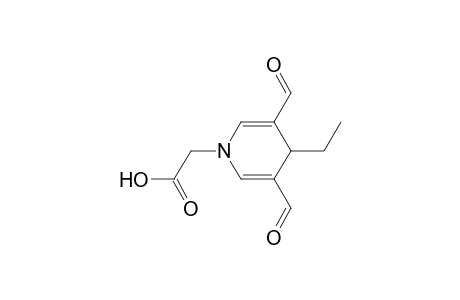 1(4H)-Pyridineacetic acid, 4-ethyl-3,5-diformyl-