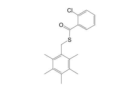 o-chlorothiobenzoic acid, S-(2,3,4,5,6-pentamethylbenzene)ester