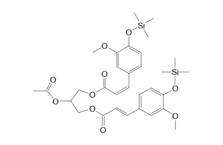 Glycerol <2-acetyl-1,3-diferuloyl->, tri-TMS