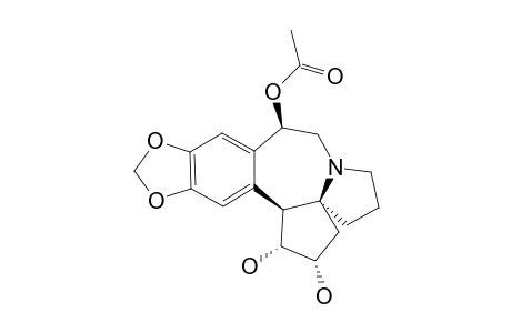 (1A-ALPHA,2-ALPHA,3AS*,9-BETA,14B-ALPHA)-(+/-)-9-ACETOXY-1,2,3,5,6,8,9,14B-OCTAHYDRO-4H-CYCLOPENTA-[A]-[1,3]-DIOXOLO-[4,5-H]-PYRROLO-[2,1-B]-[3]-B