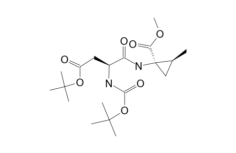 N-(Tert-butyloxycarbonyl)-(.beta.-tert-butyl ester)-L-aspartyl-(E)-1-amino-2-methylcyclopropanecarboxylic acid methyl ester