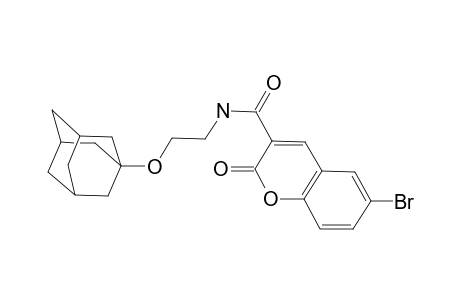 N-[2-(1-adamantyloxy)ethyl]-6-bromanyl-2-oxidanylidene-chromene-3-carboxamide