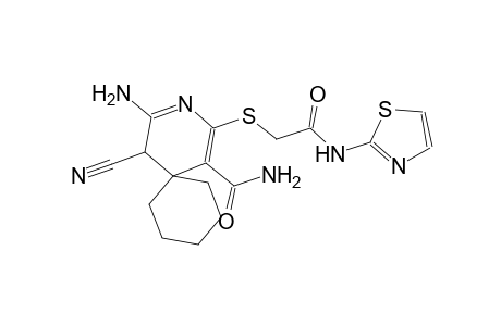 4-Amino-5-cyano-2-{[2-oxo-2-(1,3-thiazol-2-ylamino)ethyl]sulfanyl}-3-azaspiro[5.5]undeca-1,3-diene-1-carboxamide