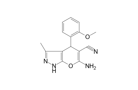 6-Amino-4-(2-methoxyphenyl)-3-methyl-1,4-dihydropyrano[2,3-c]pyrazole-5-carbonitrile