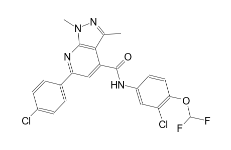 N-[3-chloro-4-(difluoromethoxy)phenyl]-6-(4-chlorophenyl)-1,3-dimethyl-1H-pyrazolo[3,4-b]pyridine-4-carboxamide