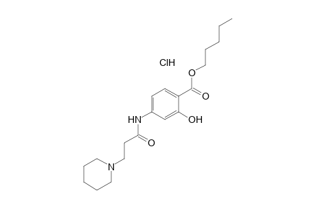 4-(3-PIPERIDINOPROPIONAMIDO)SALICYLIC ACID, PENTYL ESTER, HYDROCHLORIDE