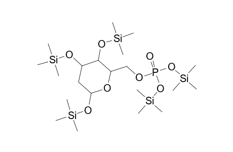 6-O-(Bis[(trimethylsilyl)oxy]phosphoryl)-2-deoxy-1,3,4-tris-O-(trimethylsilyl)hexopyranose