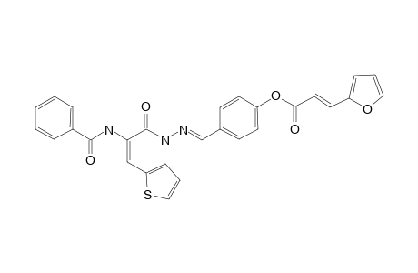 3-Furan-2-yl-acrylic acid 4-[(2-benzoylamino-3-thiophen-2-yl-acryloyl)-hydrazonomethyl]-phenyl ester