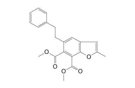 2-methyl-5-phenethyl-6,7-benzofurandicarboxylic acid, dimethyl ester