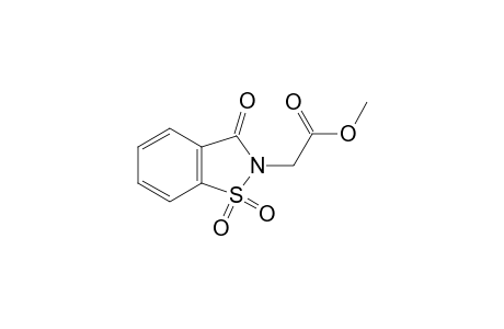 3-oxo-1,2-benzisothiazoline-2-acetic acid, methyl ester, 1,1-dioxide