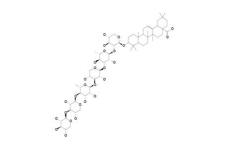 PROSAPOGENIN-PS-F;OLEANOLIC-ACID-3-O-BETA-D-XYLOPYRANOSYL-(1->3)-BETA-D-XYLOPYRANOSYL-(1->4)-ALPHA-L-RHAMNOPYRANOSYL-(1->3)-BETA-D-XYLOPYRANOSYL-(1