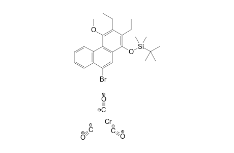 Tricarbonyl{eta-6-1,2,3,4,4a,10a-(9-bromo-4-methoxy-2,3-diethyl-1-[(t-butyl)dimethylsilyloxy]phenanthrene)}chromium